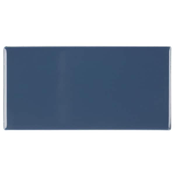 Daltile Restore 3 in. x 6 in. Glazed Ceramic Denim Blue Subway Tile (12.5 sq. ft./case)