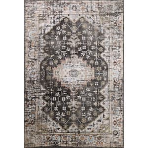 Ashland Charcoal 4 ft. x 6 ft. (3 ft. 6 in. x 5 ft. 6 in.) Geometric Transitional Accent Rug