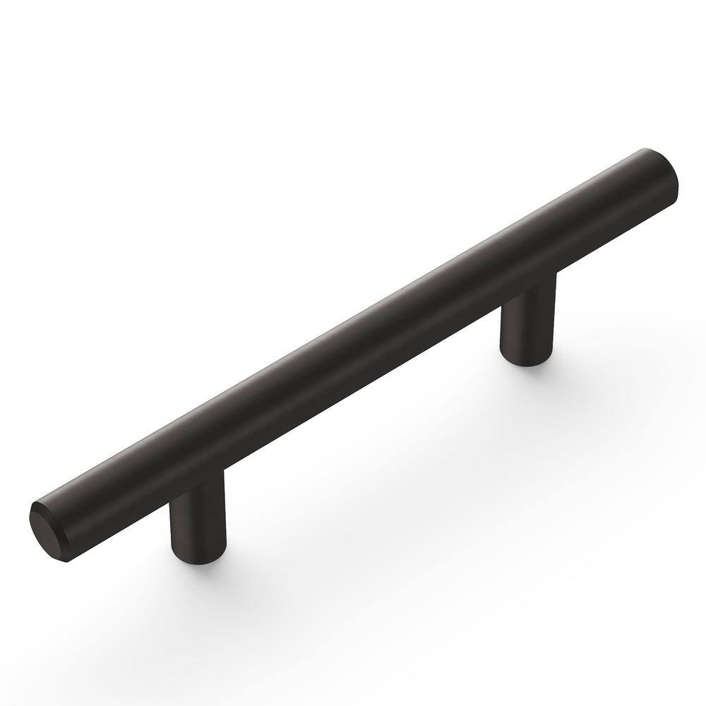 Brushed Black Nickel Modern Bar Cabinet Pulls with Mounting Hardware