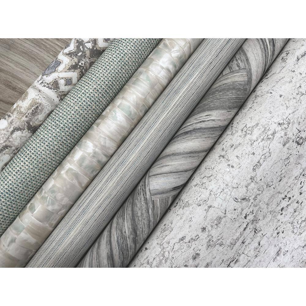 Blue Grasscloth Peel and Stick Wallpaper Roll