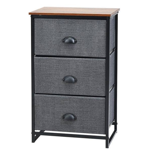 12 in. Square Black 27 in. Tall Square Wood End Table with Drawer and Shelf  VTTFT0099BK - The Home Depot