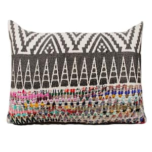 Lucia Bohemian Multicolored Geometric Hypoallergenic Polyester 14 in. x 36 in. Throw Pillow