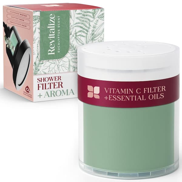 Aromatherapy Shower Filter Replacement Cartridge, Vitamin C Universal Size Shower Head Filter, Eucalyptus