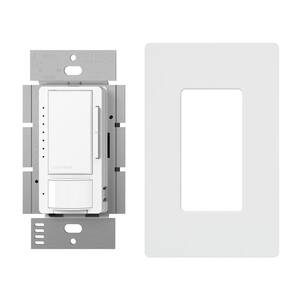 Maestro LED+ Dimmer and Motion Sensor with Wallplate, Single Pole and Multi-Location, White