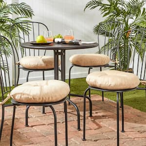 Solid Stone 15 in. Round Outdoor Seat Cushion (4-Pack)