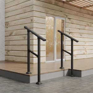 1.8 ft. Metal Handrail for 0-2 Steps (2-Pack)