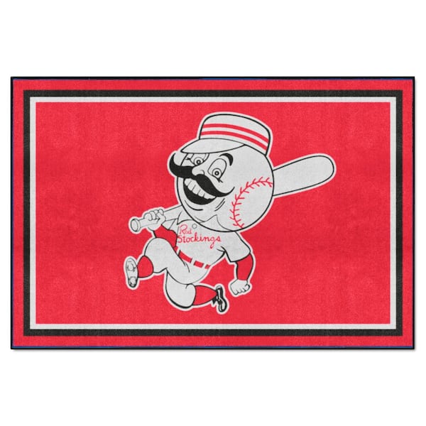 FANMATS Cincinnati Reds 5ft. x 8 ft. Plush Area Rug