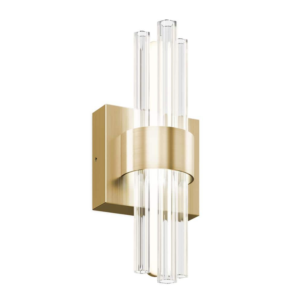 Visual Comfort Modern Spectica 3000K LED 5 Wall Sconce in Satin Gold and  Acrylic