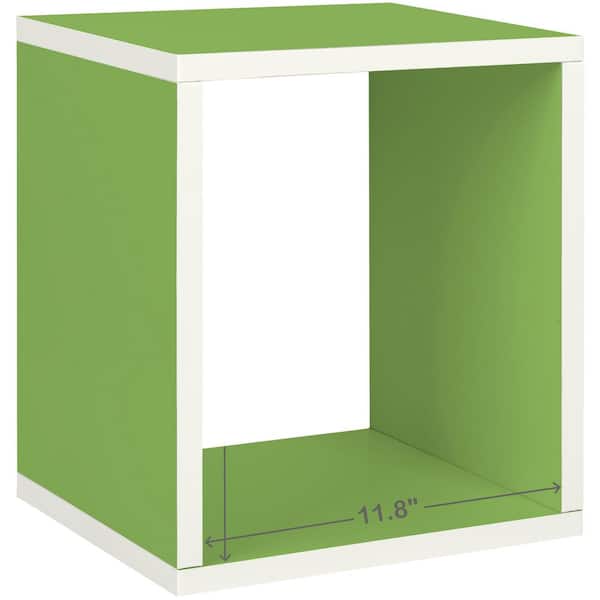 Way Basics 16 in. H x 13 in. W x 11 in. D Green Recycled Materials 1-Cube Storage Organizer