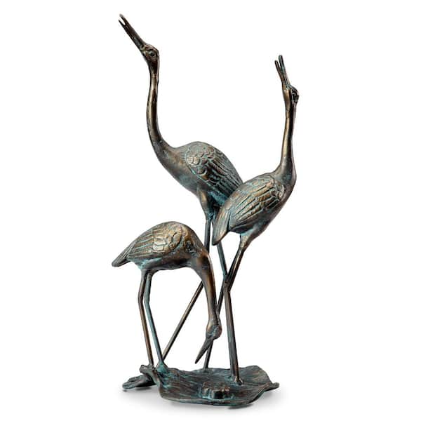 Sold - Pair Of Large Brass Cranes - Rubbish Interiors Inc.