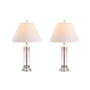 Astor 29 in. Smoked Gray Glass LED Table Lamp (Set of 2)