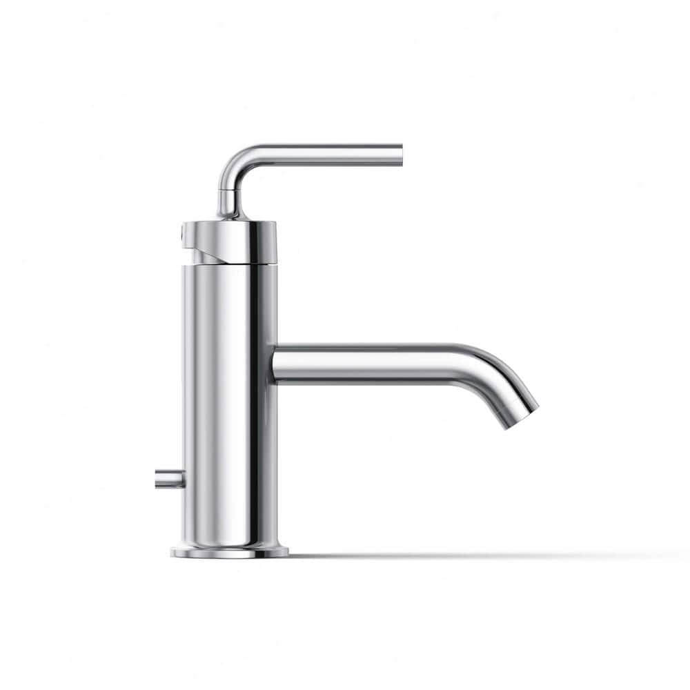 Polished Chrome Single-Handle Bathroom Sink Faucet