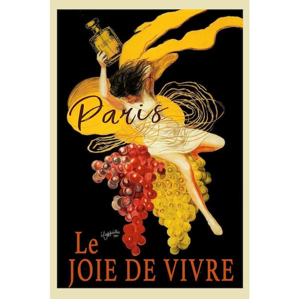 VENICE BEACH Collections Paris the Joy of Life Joie de Vivre Vintage Travel by Grotto Studios Unframed Graphic Print Art Print 20 in. x 30 in.