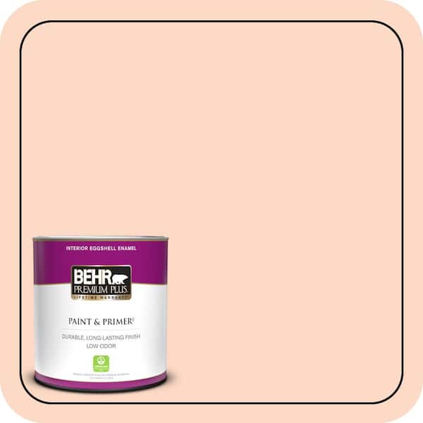 BEHR PREMIUM PLUS 1 qt. #P190-1 Fire Mist Eggshell Enamel Low Odor Interior Paint & Primer