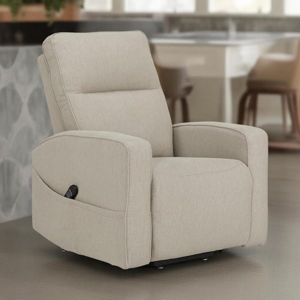 Lawson Smoke Gray Polyester Glider Power Recliner Chair