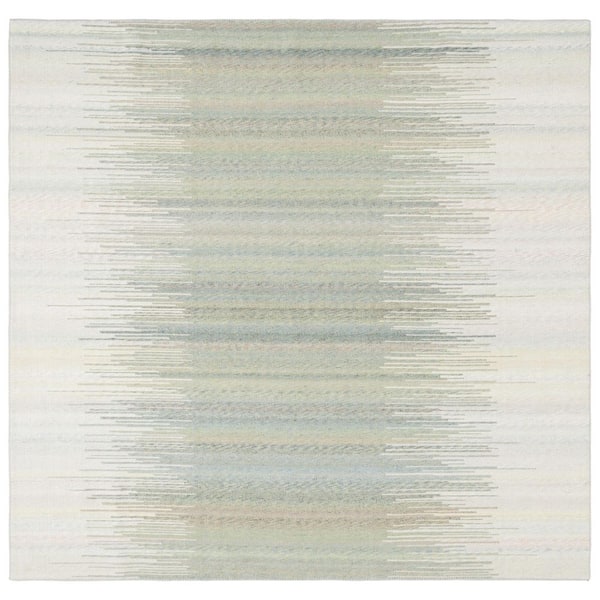 Cabo 7 ft. x 7 ft. Beige/Green Solid Abstract Square Area Rug