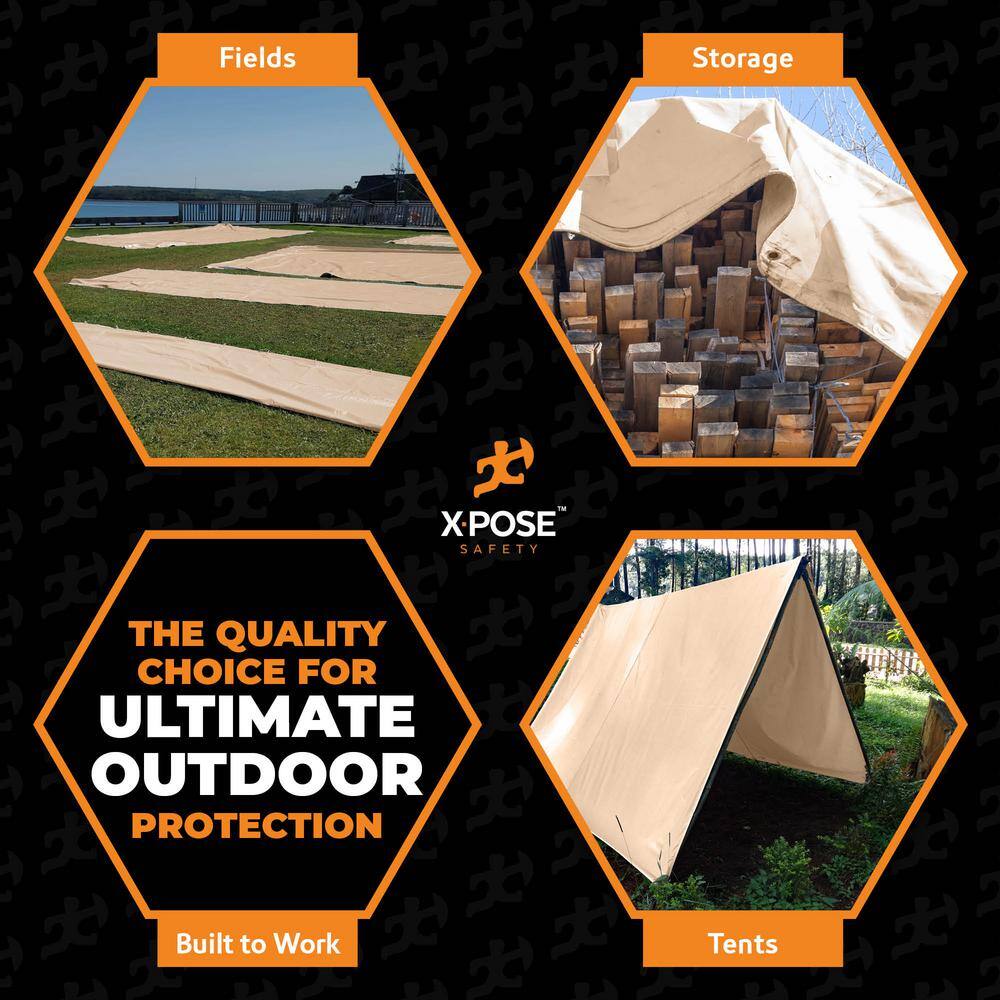 Extra Heavy Duty Tan Polyethylene Tarp 10' x 10'
