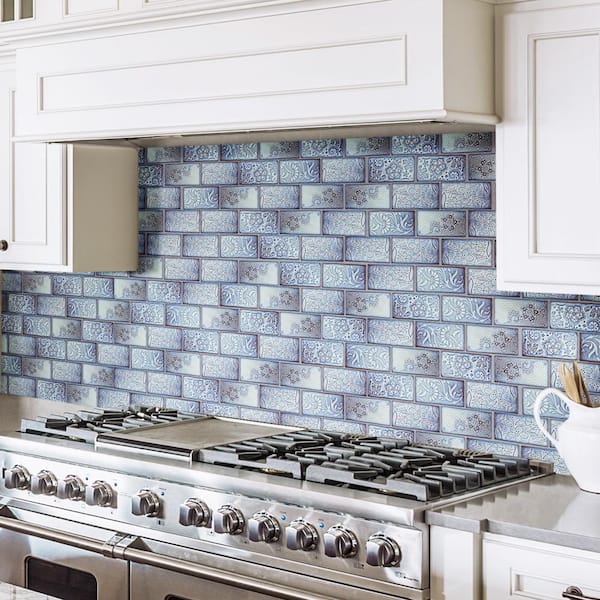 Pastel Turquoise And Polished Nickel Recall The Sea In This Kitchen