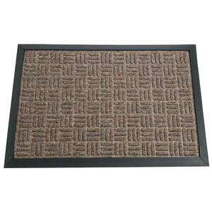 Wellington Carpet Doormat Brown 16 in. x 24 in. Rubber Carpet Mat