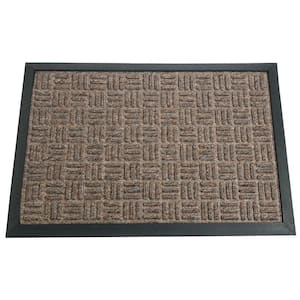 Wellington Carpet Doormat Brown 16 in. x 24 in. Rubber Carpet Mat