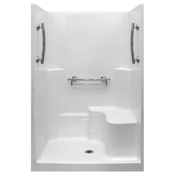 Ella Imperial 37 in. x 48 in. x 80 in. 1-Piece Low Threshold Shower ...