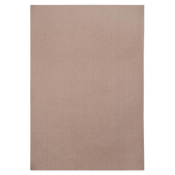 PET Rug Indoor Outdoor Dark Beige 8 ft. x 10 ft. Solid Hose Washable Kitchen/Bedroom/Living Room/Easy Clean Area Rug