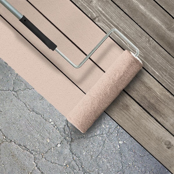 1 gal. #T17-05 Life is a Peach Textured Low-Lustre Enamel Interior/Exterior Porch and Patio Anti-Slip Floor Paint