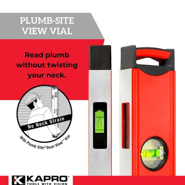 Kapro 32 in. Apollo Box Level with Magnified Vials Plumb Site 985-41X-32  The Home Depot