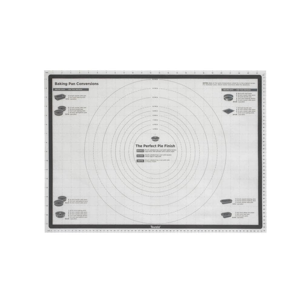 Spectrum 25 in. x 18 in. TrueBake Sil Pastry Mat with Reference Marks for Baking