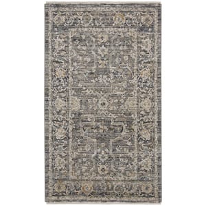 Nyle Slate Multicolor 3 ft. x 5 ft. Vintage Persian Kitchen Area Rug