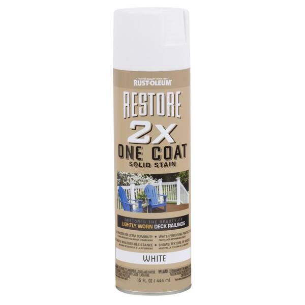 Rust-Oleum Restore 15 oz. 2X One Coat White Solid Stain Spray (Case of 6)