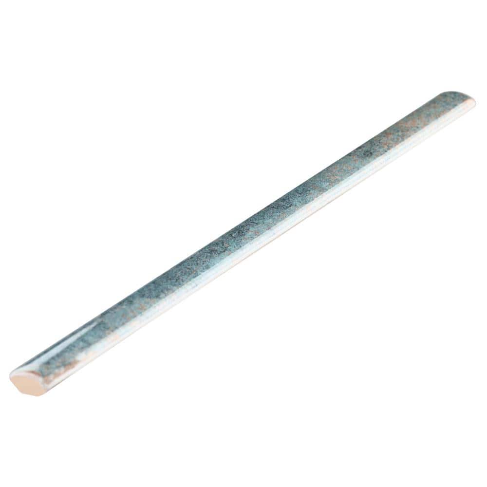 Mandalay 0.59 in. x 11.81 in. Polished Ceramic Marble Look 1/4 Round Wall Tile Trim