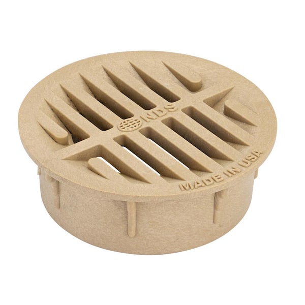 3 tempo flat brass grate w/ pvc collar - size : 3 inch