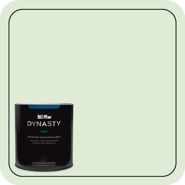 BEHR DYNASTY 1 qt. #M390-2 Misty Meadow Satin Enamel Interior Stain-Blocking Paint and Primer