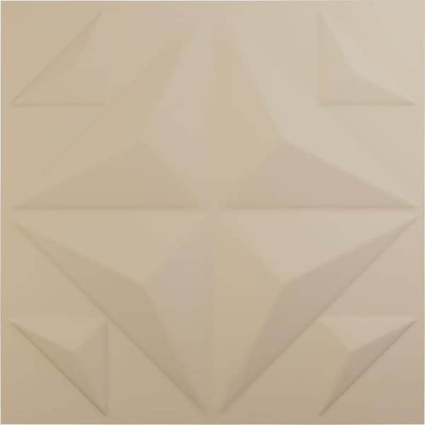 Ekena Millwork 19-5/8"W x 19-5/8"H Crystal EnduraWall Decorative 3D Wall Panel, Smokey Beige (Covers 2.67 Sq.Ft.)