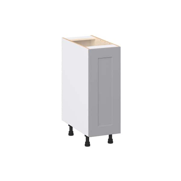 Roseland 12 in. W x 24 in. D x 34.5 in. H Assembled Shaker Full Height Door Base Kitchen Cabinet in Slate Gray