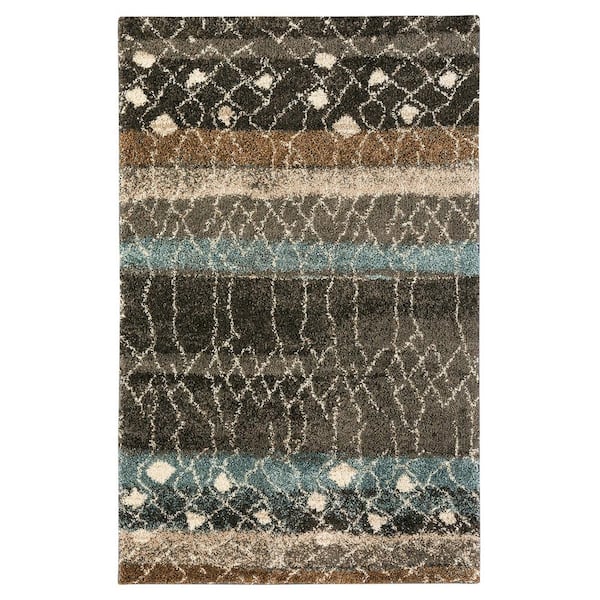 Mohawk Home Adobe Brown 5 ft. x 8 ft. Shag Area Rug