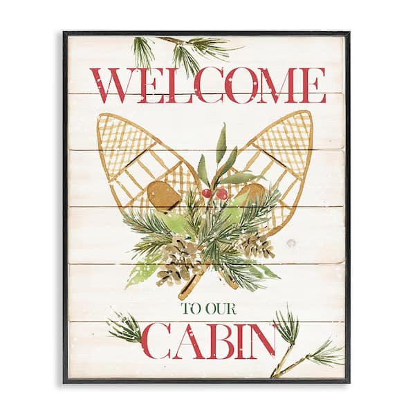 Stupell Industries Rustic Cabin Welcome by Deane Beesley 1 Piece Framed Graphic Print Nature Poster Art Print 20 in. x 16 in.