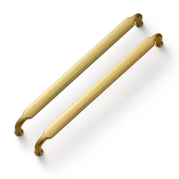 12-Pack 7-9/16 in. (192mm) Modern Brushed Gold Zinc Alloy Cabinet Bar Pulls