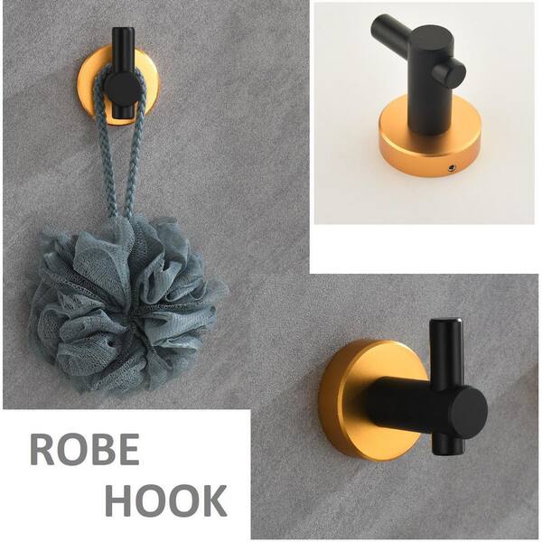 ROHL Campo Wall Mount Double Robe Hook - Matte Black