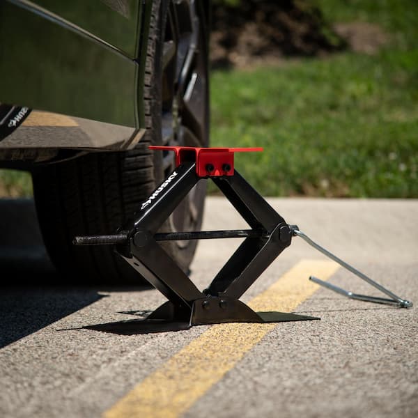 Husky Compact 1/2 in. Drive Lug Wrench, 1.5 Ton Scissor Jack and 3