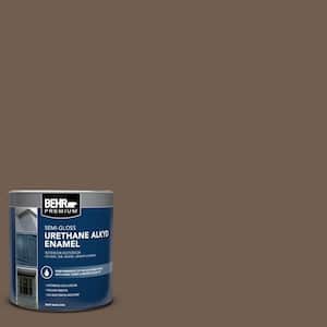 1 qt. #PFC-35 Rich Brown Semi-Gloss Enamel Urethane Alkyd Interior/Exterior Paint