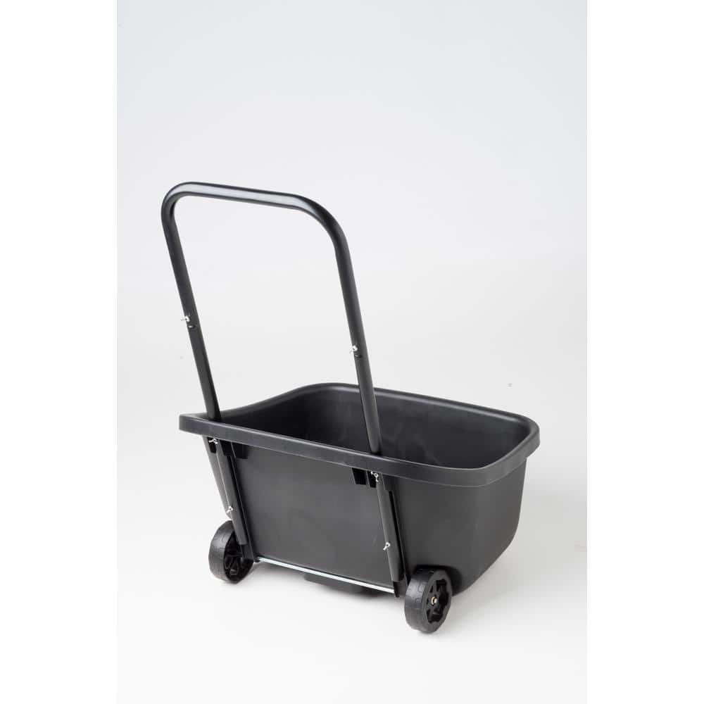 65 Gallon Black and Green Plastic Tumbler Composter with Cart