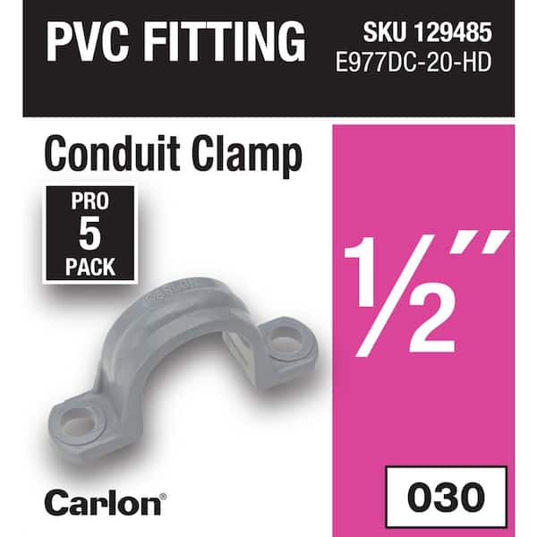 1/2 in. Electrical PVC Conduit Clamp (5-Pack) (E977DC-20-HD)