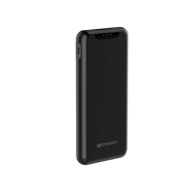 Power Bank 10,000mAh with 1 USB-C and 2 USB-A Outputs (Black)