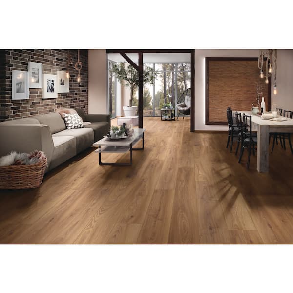 Firebrand Oak XL 13mm T x 9.64 in. W x 78.85 in. L Waterproof Laminate Wood Flooring (21.12 sq. ft./Case)