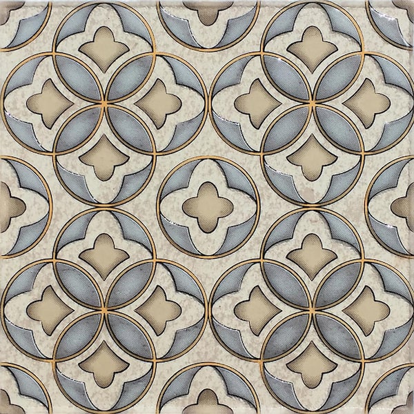 KANTU Classic 6 in. x 6 in. Textured Decorative Ceramic Wall Tile (36/case)