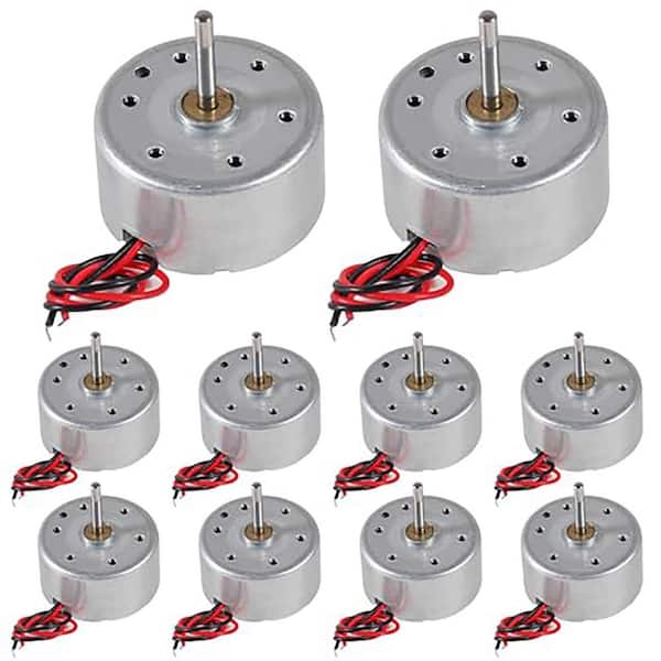 Mini Generator Motor 24mm Small DC 3V-12V 1500-6500 RPM for DIY Wind Turbine Science Project 10 Pack Plastic