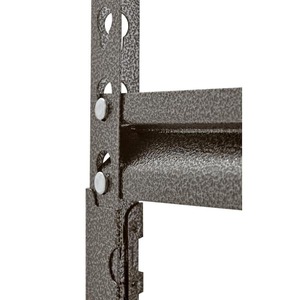 Muscle Rack - 5-Tier Boltless Steel Garage Storage Shelving Unit in Silver Vein (48 in. W x 72 in. H x 24 in. D)