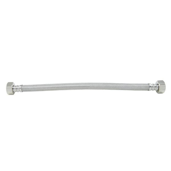 Plumbshop 1/2 in. FIP x 1/2 in. FIP x 12 in. Braided Stainless Steel Faucet Supply Line